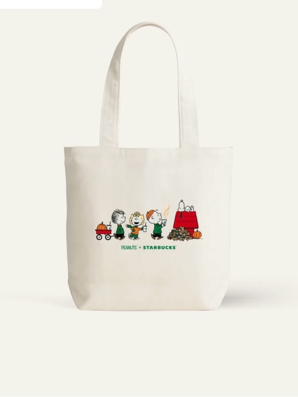 NWT Starbucks Peanuts White Canvas Tote Reserve Member Exclusive product
